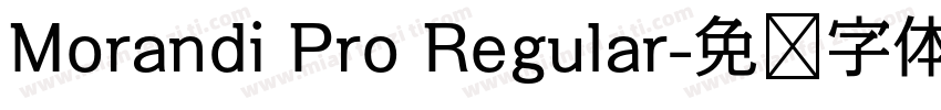 Morandi Pro Regular字体转换
